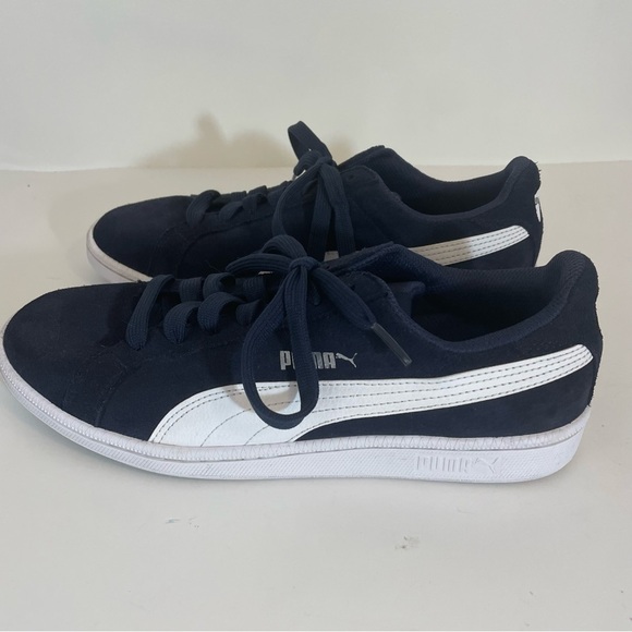 Puma Navy Blue & White Suede Sneakers Men’s Size 9 - Picture 3 of 7